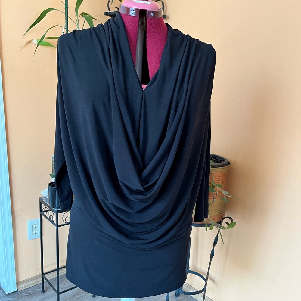 Cow neck top. Size M- Xl. stretch fabric.